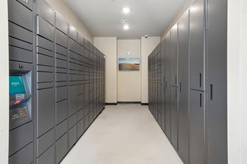 Amazon package lockers for secure package delivery